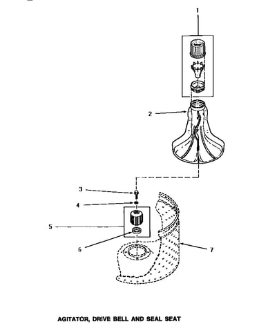 Agitator, drive bell & seal seat