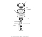 Speed Queen AA6421 clothes guard, washtub, lint filter & hub diagram