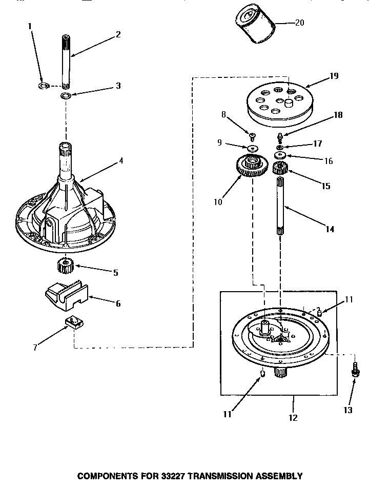 33227 TRANSMISSION ASSEMBLY COMPONENTS