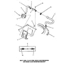 Speed Queen AWM551 inlet hose, filler hose, back flow preventer & bracket diagram