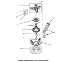 Speed Queen AWM551 bearing housing, brake, pulley & pivot dome diagram