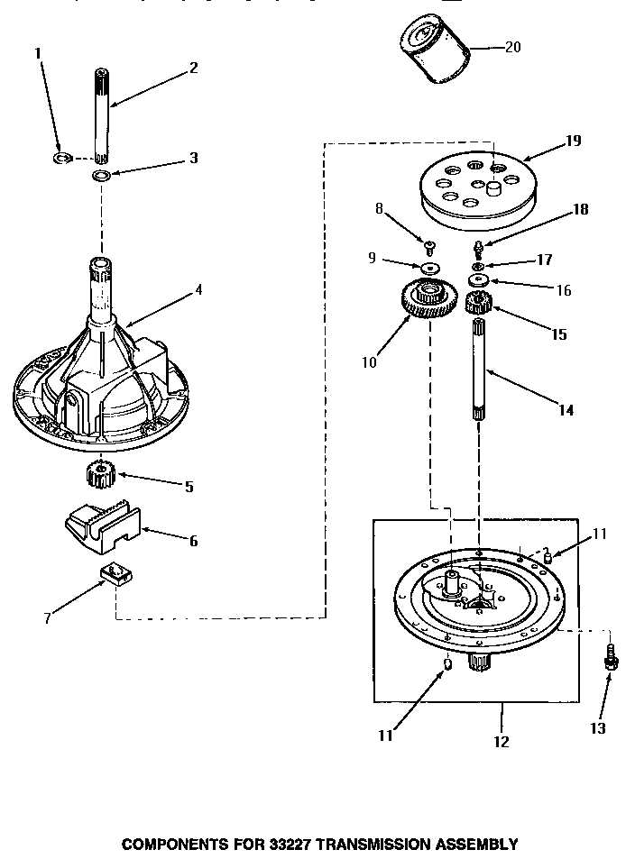 33227 TRANSMISSION ASSEMBLY COMPONENTS