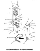 Motor, mounting bracket, belts & idler assembly