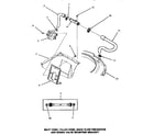 Speed Queen AWM432 inlet hose, filler hose, back flow preventer & bracket diagram
