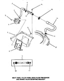Inlet hose, filler hose, back flow preventer & bracket