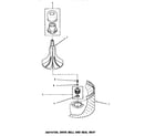 Speed Queen AA4410 agitator, drive bell & seal seat diagram