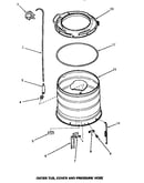 Outer tub, cover & pressure hose