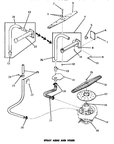 Spray arms & hoses