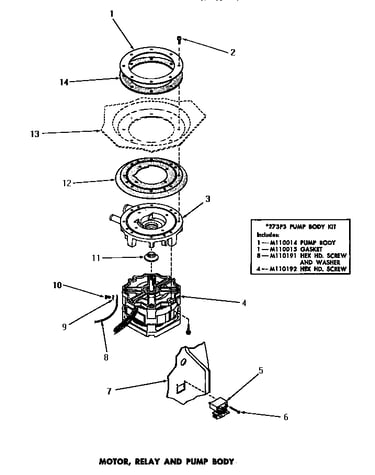 Motor, relay & pump body