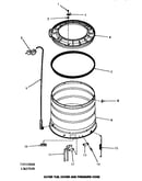 Outer tub, cover & pressure hose (thru serial no. l3627520) (ha3000) (ha3001) (ha4000) (ha4001) (ha4010) (ha4011) (ha4210) (ha4211) (ha4290) (ha4291) (ha4500) (ha4501) (ha4510) (ha4511) (ha4520) (ha4521) (ha4590) (ha4591) (ha5000) (ha5001) (ha5590) (ha559