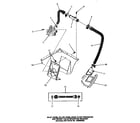Speed Queen HA2300 inlet hose, filler hose, back flow preventer & bracket diagram