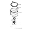 Speed Queen HA2621 lint filter, washtub & hub (through serial number f3490044) diagram