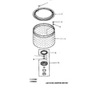 Speed Queen HA6450 lint filter, washtub & hub (starting serial number f3490045 diagram