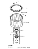 Lint filter, washtub & hub (starting serial number f3490045