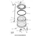 Speed Queen HA2410 outer tub, cover & pressure hose (strt. serial no. l3627521 diagram