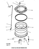 Outer tub, cover & pressure hose (strt. serial no. l3627521