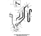 Speed Queen HA6450 pump assembly, bracket, hoses & siphon break kit diagram