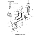 Speed Queen HA4260 pump assembly, bracket, hoses & siphon break kit diagram