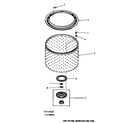 Speed Queen HA2010 lint filter, washtub & hub (through serial number f3490044) diagram