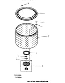 Lint filter, washtub & hub (through serial number f3490044)