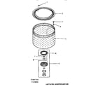 Speed Queen HA2010 lint filter, washtub & hub (starting serial number f3490045 diagram