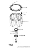 Lint filter, washtub & hub (starting serial number f3490045