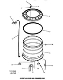 Outer tub, cover & pressure hose (thru serial no. l3627520)