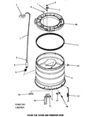 Outer tub, cover & pressure hose (strt. serial no. l3627521