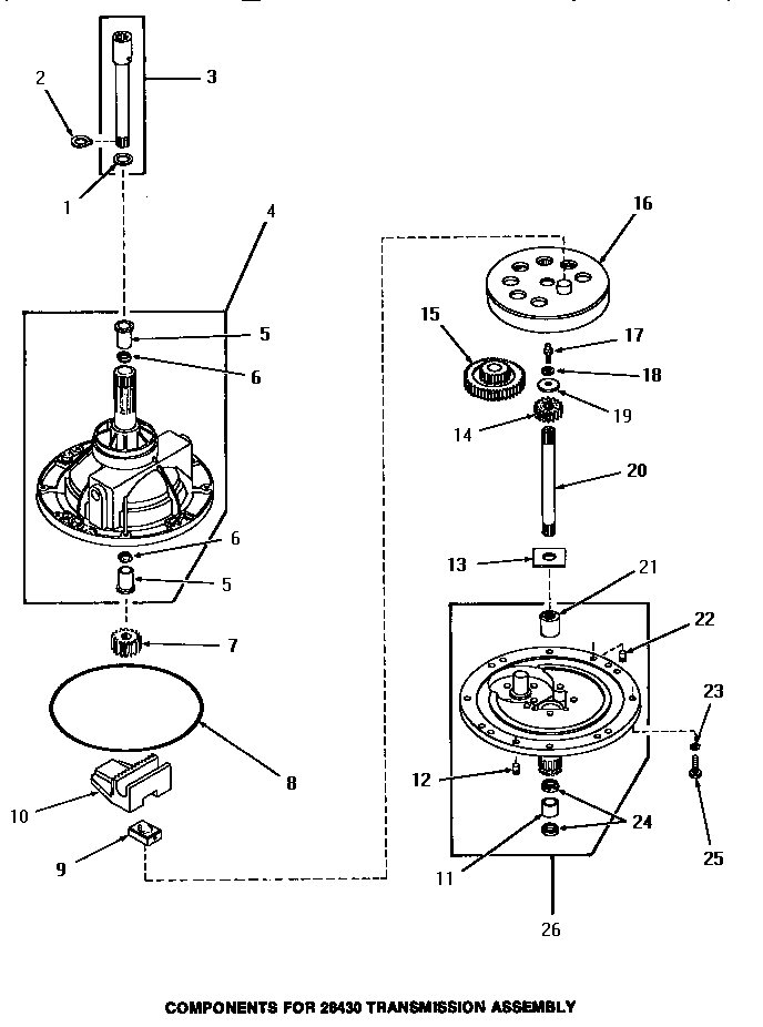 28430 TRANSMISSION ASSEMBLY COMPONENTS