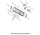 Speed Queen NG7319 graphic panel, control hood & controls diagram