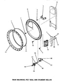 Rear bulkhead, felt seal & cylinder roller