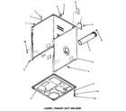 Speed Queen NG7319 cabinet, exhaust duct & base diagram