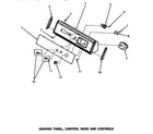 Speed Queen NG5319 graphic panel, control hood & controls diagram