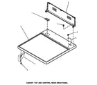 Speed Queen AE5213 cabinet top & control hood rear panel diagram