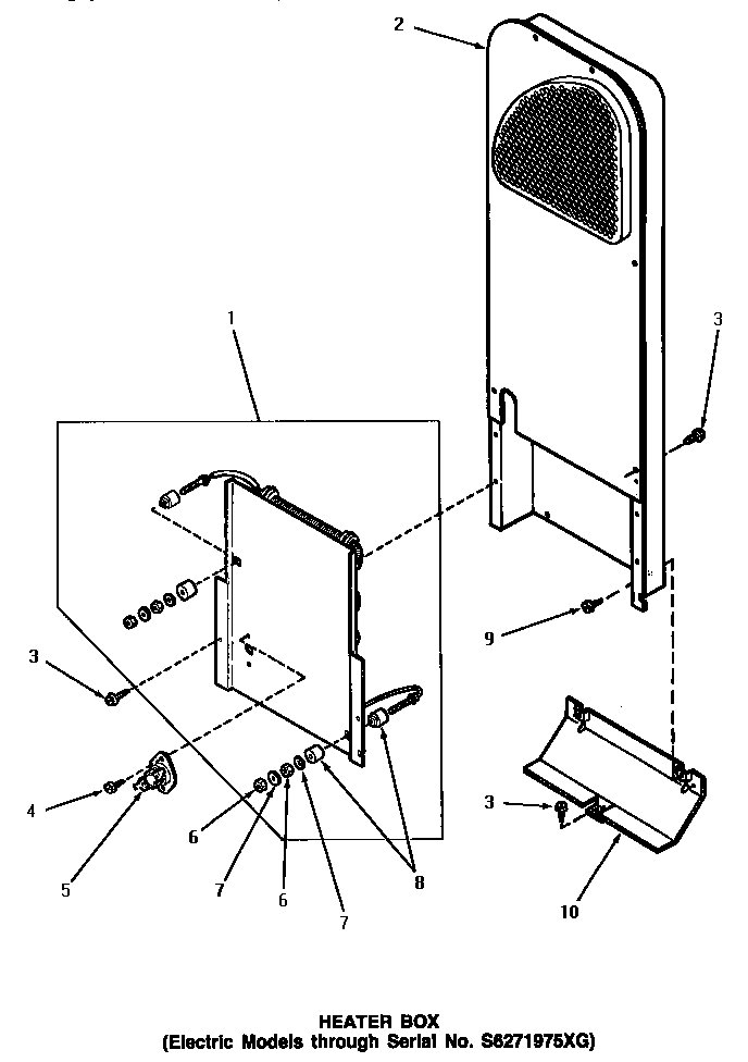 HEATER BOX (THROUGH SERIAL NUMBER S6271975XG)