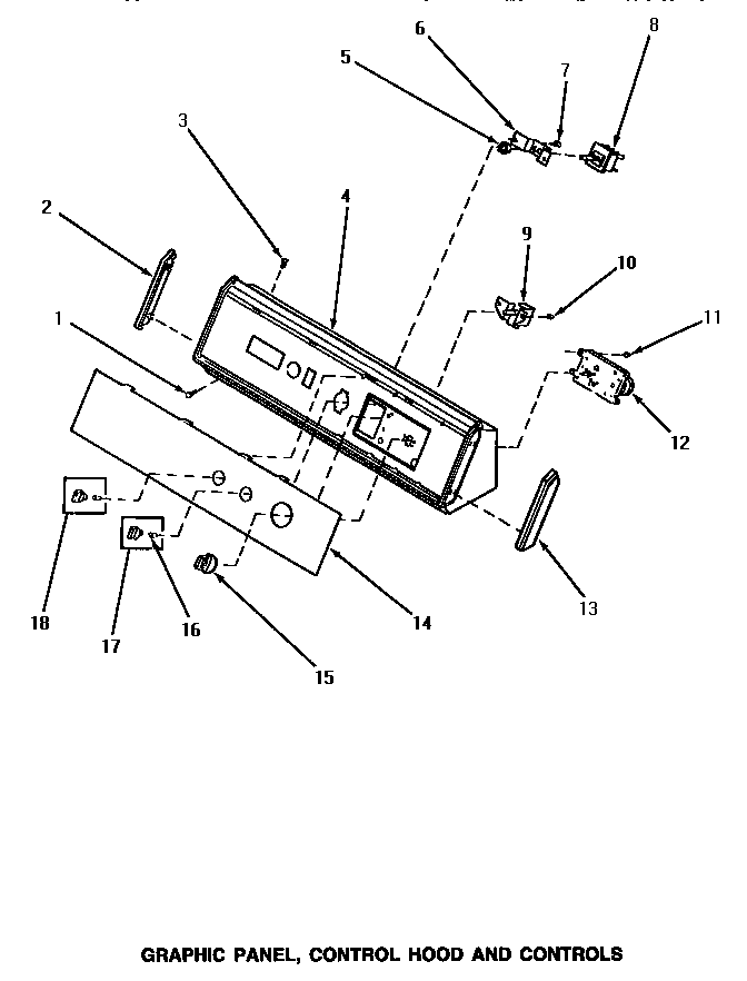 Graphic panel, control hood & controls