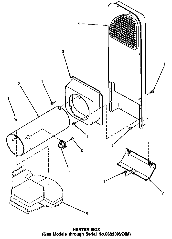 HEATER BOX (THROUGH SERIAL NUMBER S6333959XM)