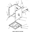 Speed Queen NG6519 cabinet, exhaust duct & base diagram