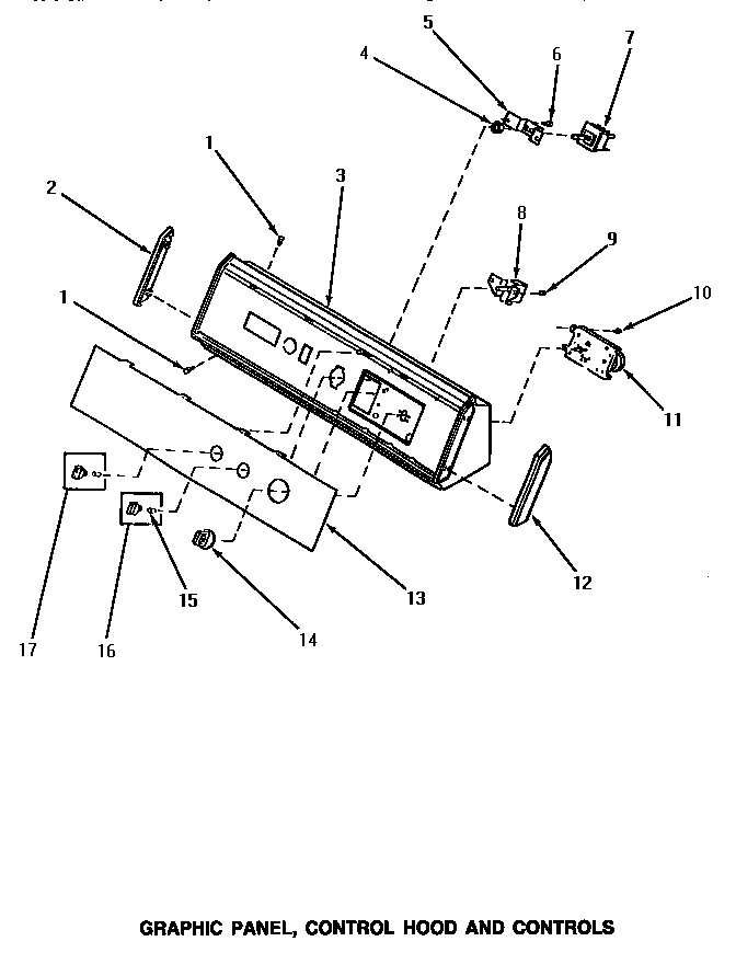 Graphic panel, control hood & controls