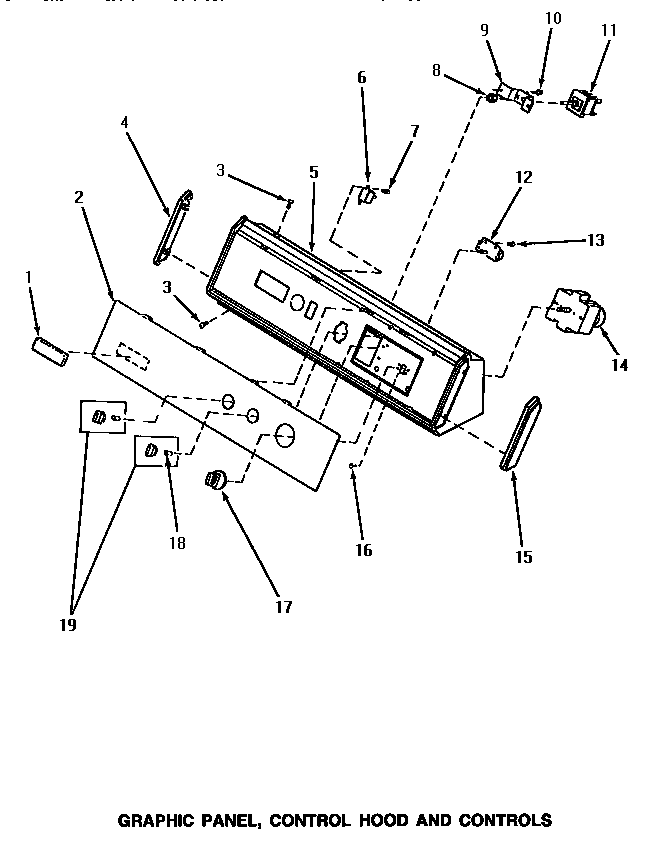 Graphic panel, control hood & controls