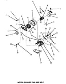 Motor, exhaust fan & belt