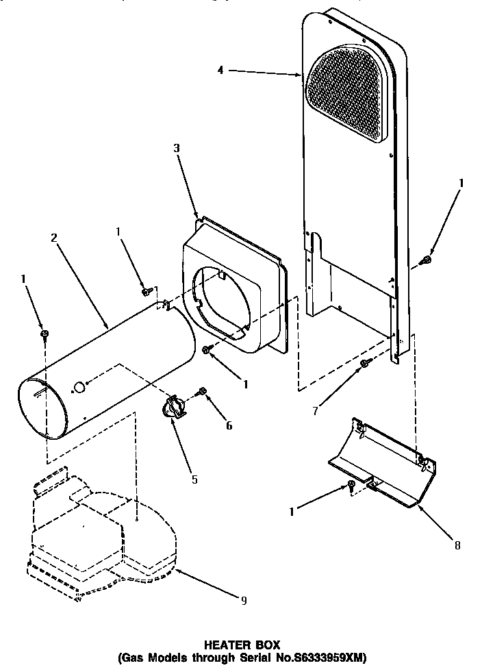 HEATER BOX (THROUGH SERIAL NUMBER S6333959XM)