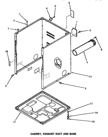 Cabinet, exhaust duct & base