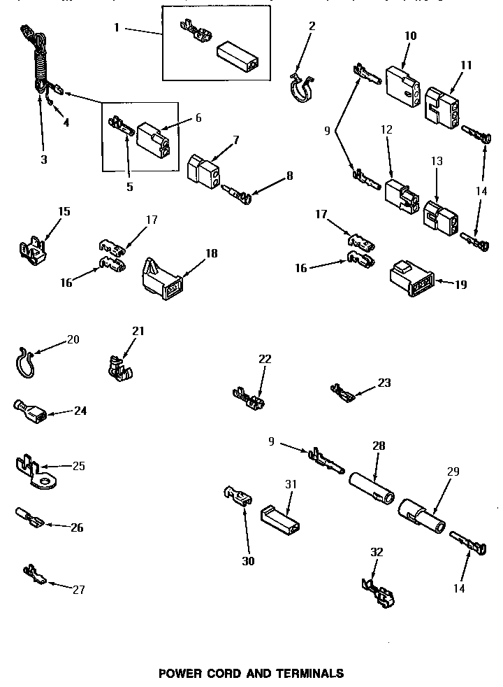 POWER CORD & TERMINALS