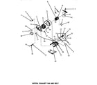 Speed Queen NE4713 motor, exhaust fan & belt diagram