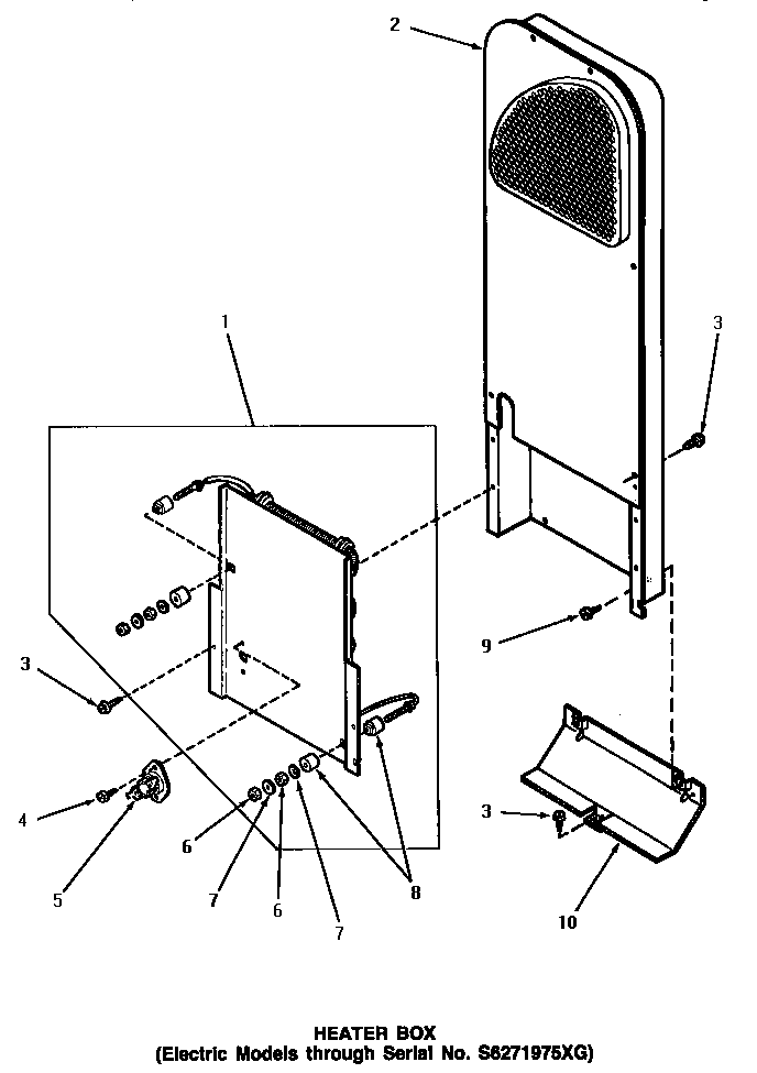 HEATER BOX (THROUGH SERIAL NUMBER S6271975XG)