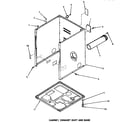 Speed Queen NG3519 cabinet, exhaust duct & base diagram