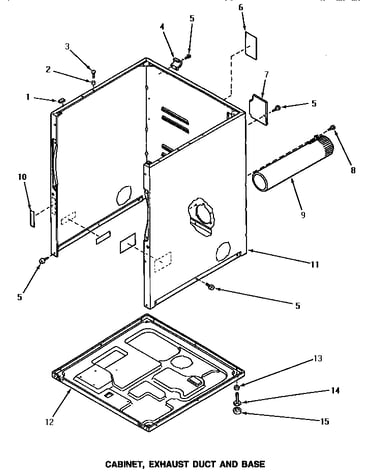 Cabinet, exhaust duct & base