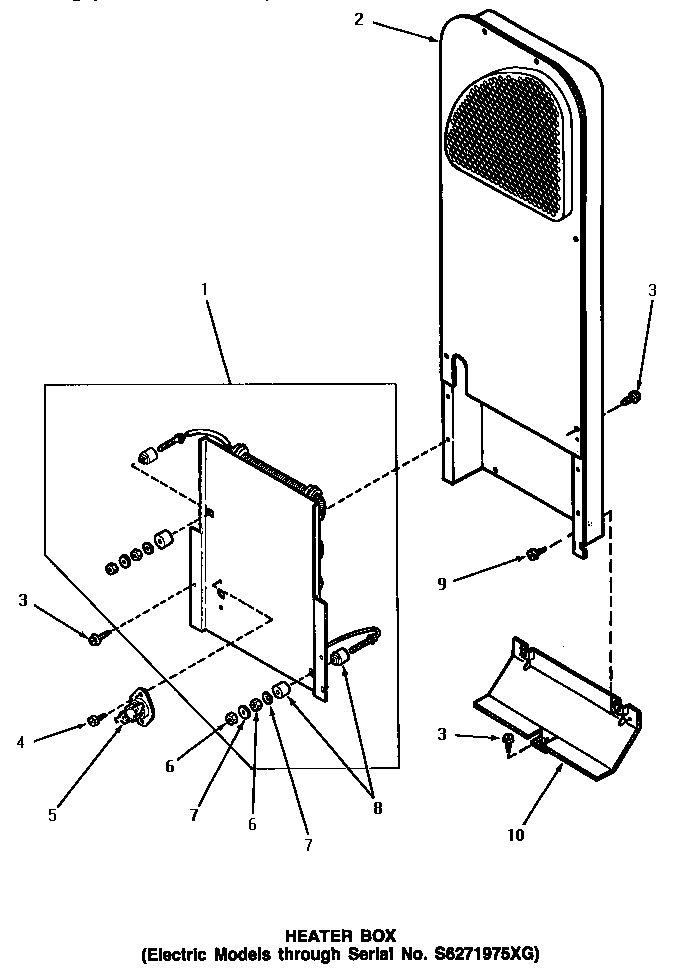 HEATER BOX (THROUGH SERIAL NUMBER S6271975XG)