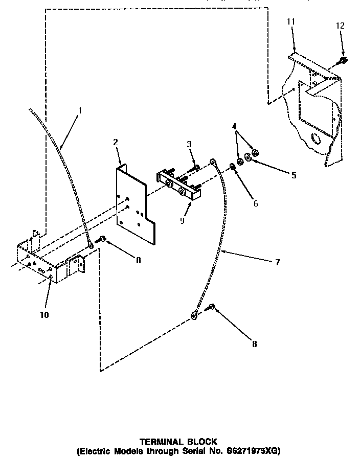 TERMINAL BLOCK (THROUGH SERIAL NUMBER S6271975XG)